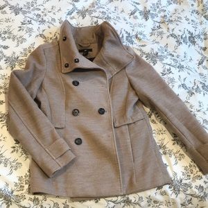 H&M warm peacoat with high collar